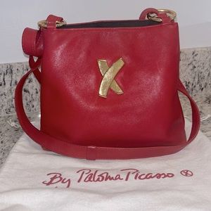 Vintage Soft Red Leather Paloma Picasso Handbag